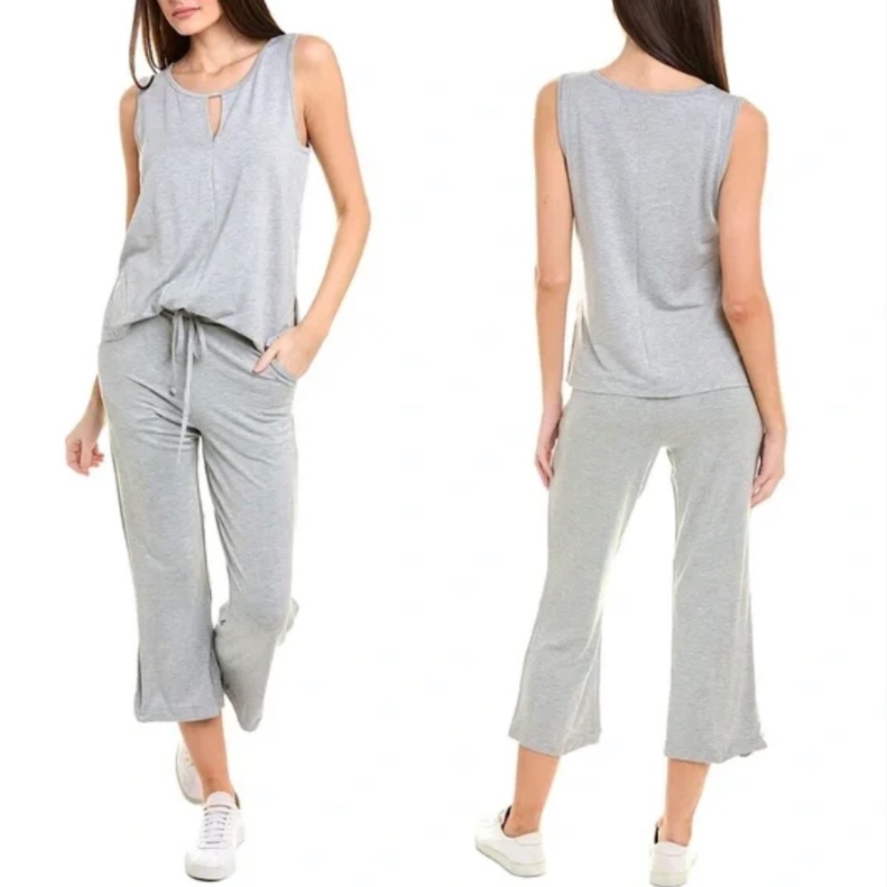 CAbi Light Gray Sleeveless Jumpsuit